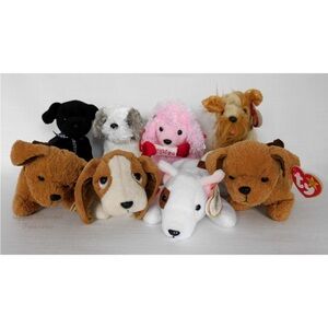 Ty Beanie Babies Lot of 8 Dogs w/Tags Original & Retired